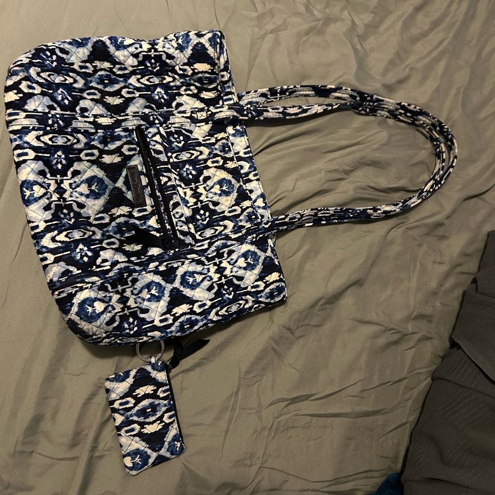 Vera Bradley Navy and White Patterned Tote